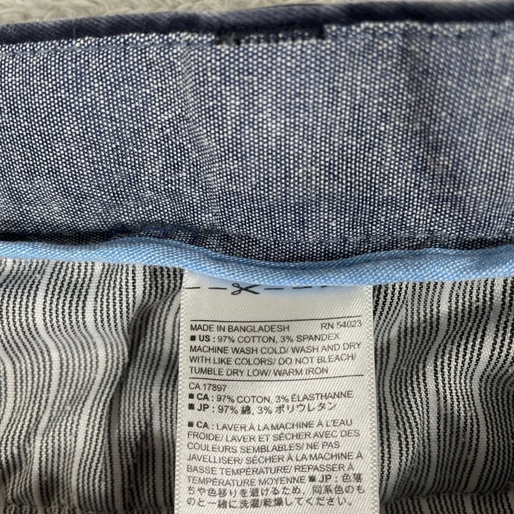 Banana‎ Republic Fulton Skinny Chino Mens 38x30 Navy Blue Stretch Cotton Pants